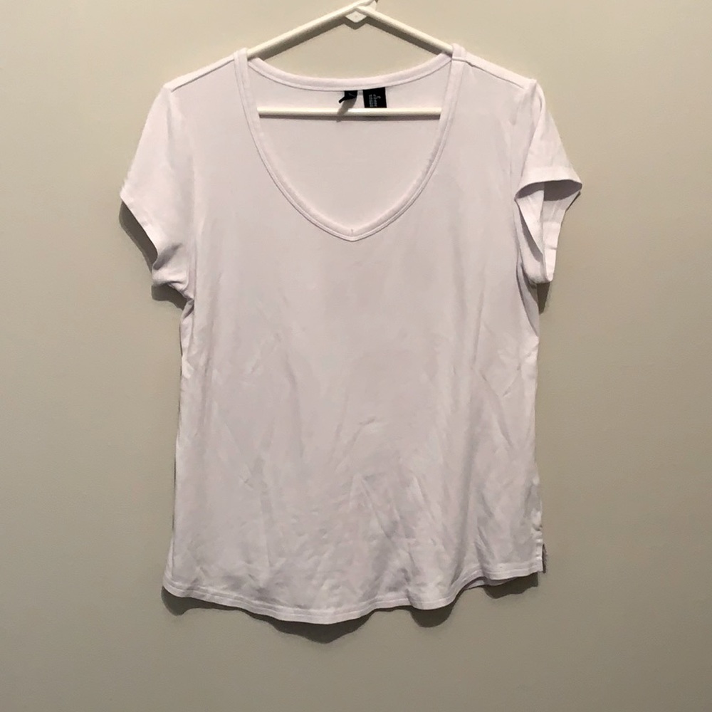 Cynthia Rowley white shirt sleeve tee shirt. Sz XL